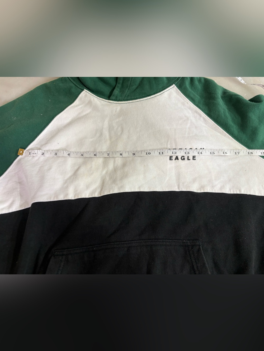 American Eagle Outfitters Green, White & Black Colorblock Crewneck Pullover - Picture 2 of 7
